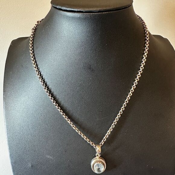 Genuine Silpada oval cut blue topaz and sterling silver necklace! - Picture 12 of 15